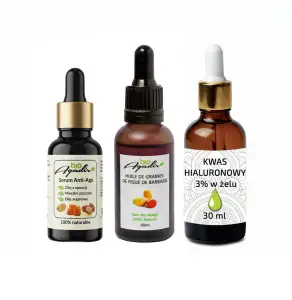 Zestaw Opuncja 30 ml + serum Anti-Age 20 ml + Kwas hialuronowy 30 ml