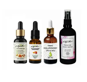 Zestaw Opuncja 20 ml + serum Anti-Age 20 ml + Kwas hialuronowy 30 ml + hydrolat 100 ml