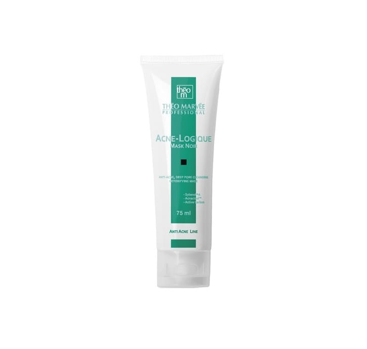 Маска для лица Theo Marvee Mask Noir Acne-Logique, с активированным углём, для жирной и проблемной кожи, 75 мл
