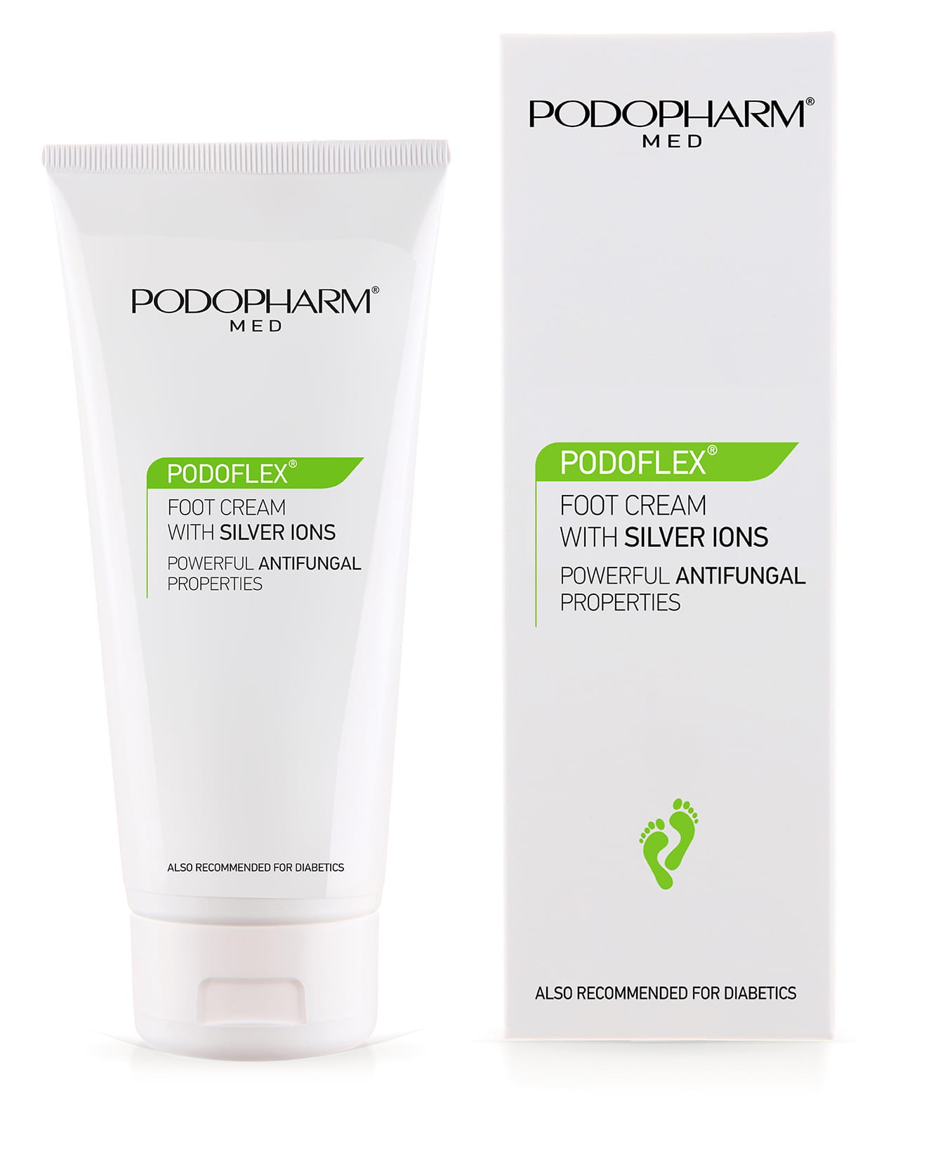 Крем для стоп Podopharm Podoflex с ионами серебра, для ежедневного ухода, при активном образе жизни, 100 мл