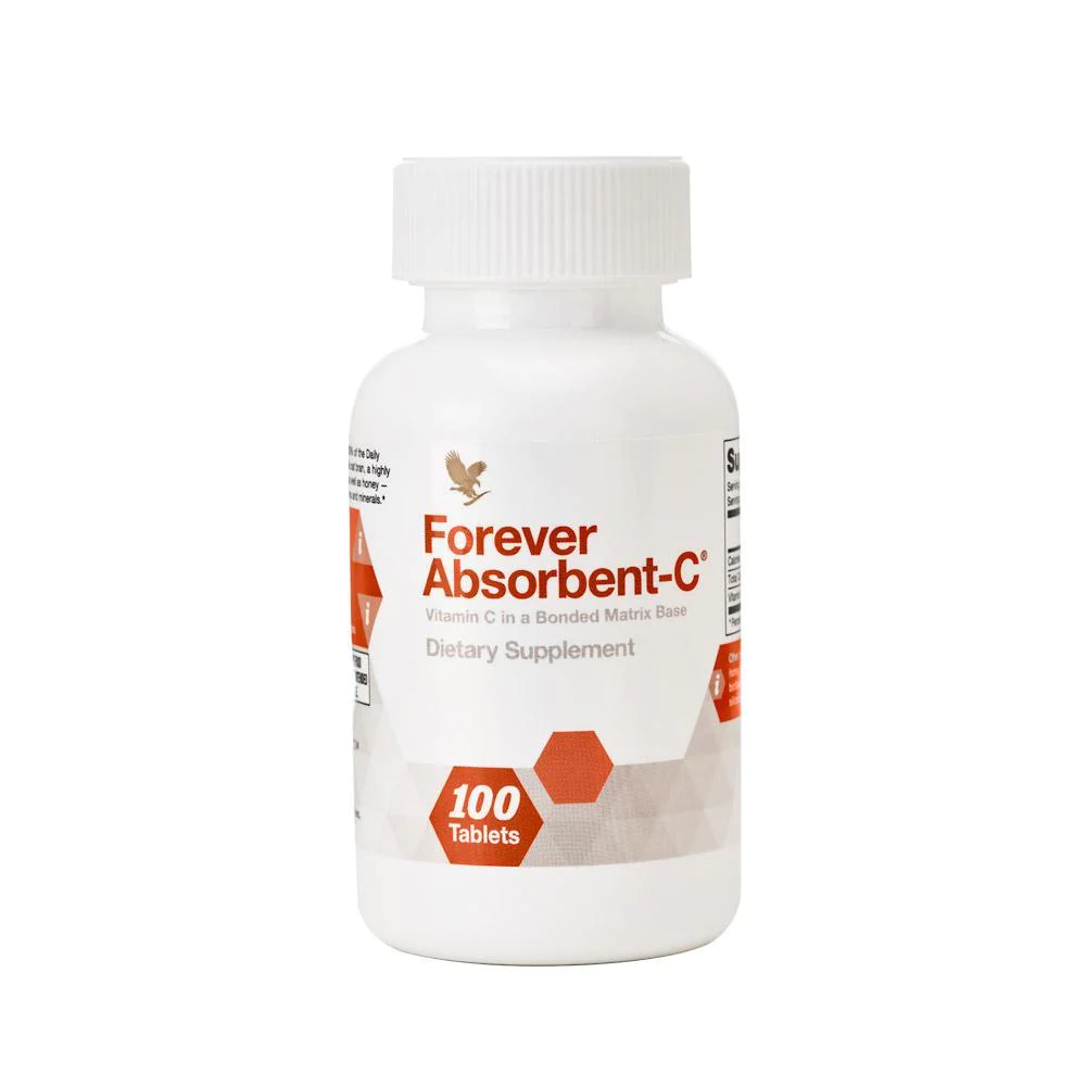 Витамин C Forever Absorbent-C, с овсяными отрубями, 60 мг, 100 таблеток