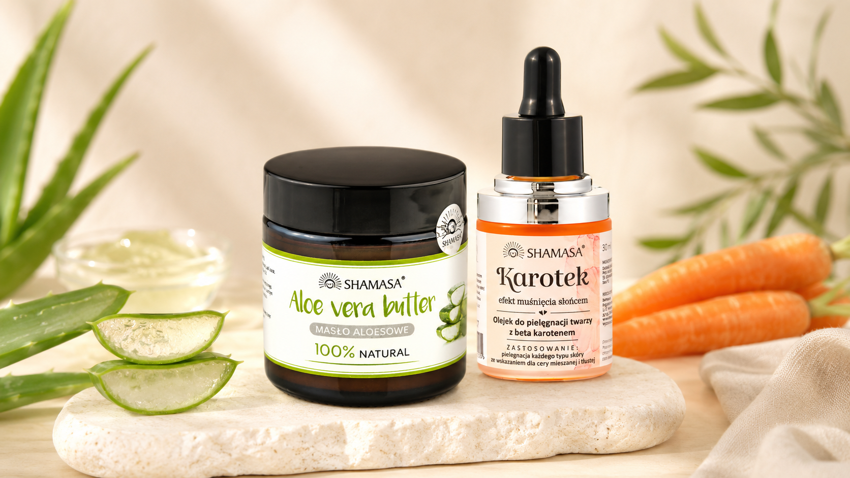 Naturalna pielęgnacja skóry suchej i zmęczonej – jak wykorzystać beta-karoten, aloes i kokos?