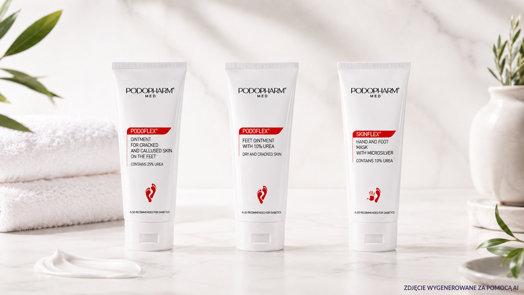 Podopharm do pielęgnacji dłoni i stóp – czym różnią się PODOFLEX 10%, PODOFLEX 25% i maska SKINFLEX 10%?