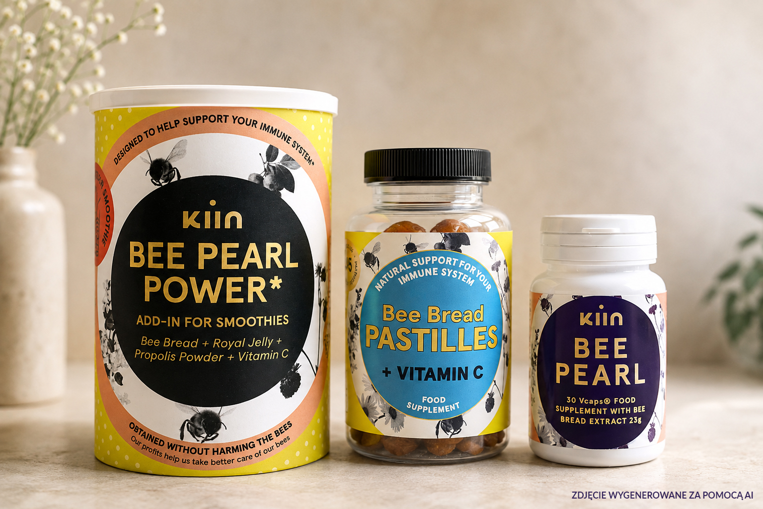 Pierzga pszczela Kiin Pharma – kapsułki, BEE PEARL POWER czy żelki Bee Bread Pastilles? Co wybrać?